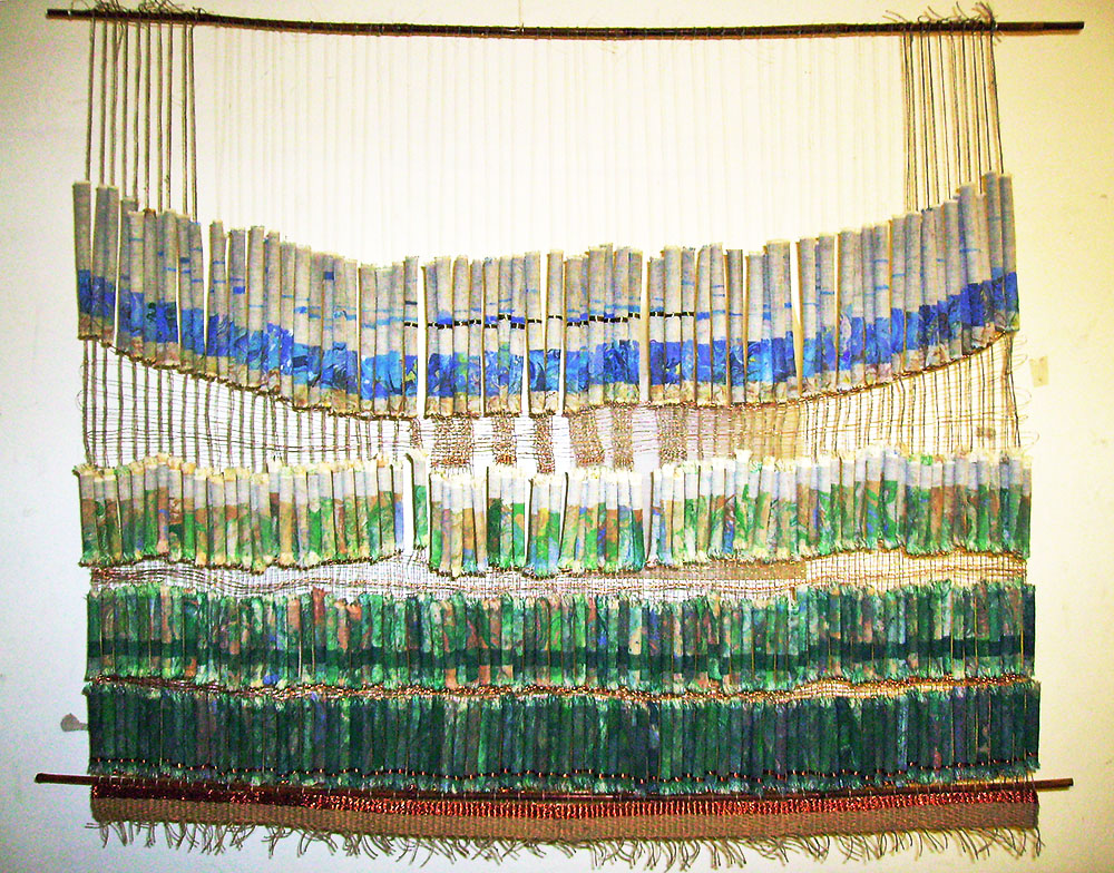 «Переспіви». 2007. Льон, мідний дріт, змішана техніка